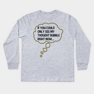 My Thought Bubble (Light B/G) Kids Long Sleeve T-Shirt